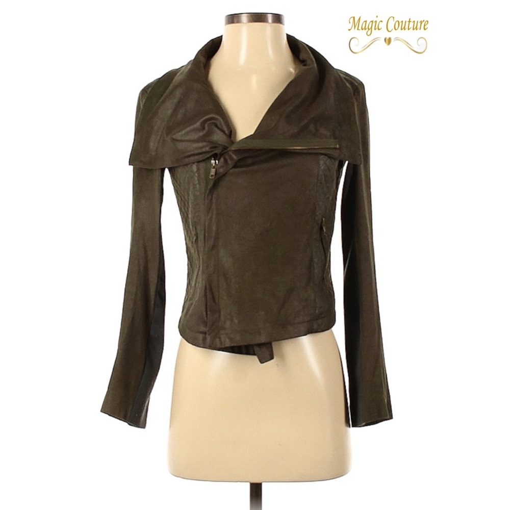 Georgie Vegan Leather Dark Green Jacket🖤💚🖤